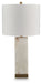 Linderfield - White / Gold Finish - Alabaster Table Lamp - Tallahassee Discount Furniture (FL)
