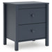 Simmenfort - Navy Blue - Two Drawer Night Stand - Tallahassee Discount Furniture (FL)