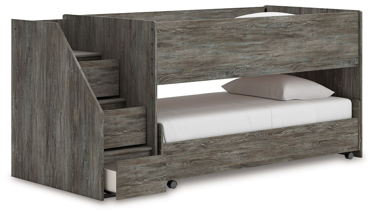 Frandern - Gray - Twin Over Twin Loft Bed - Tallahassee Discount Furniture (FL)
