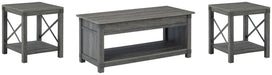 Freedan - 3 Pc. - Coffee Table, 2 End Tables - Grayish Brown - Tallahassee Discount Furniture (FL)