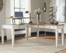 Realyn - L Shaped Desk With Lift Top - White / Brown - Tallahassee Discount Furniture (FL)