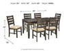 Rokane - Dining Room Table Set (Set of 7) - Brown - Tallahassee Discount Furniture (FL)
