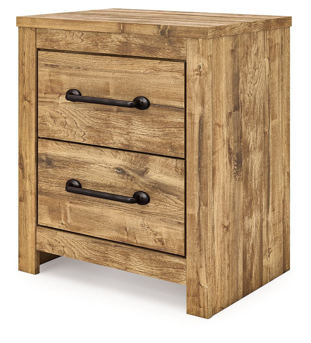 Maystonna - Two Drawer Night Stand - Brown - Tallahassee Discount Furniture (FL)