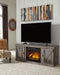 Wynnlow - Gray - TV Stand With Faux Firebrick Fireplace Insert - Tallahassee Discount Furniture (FL)