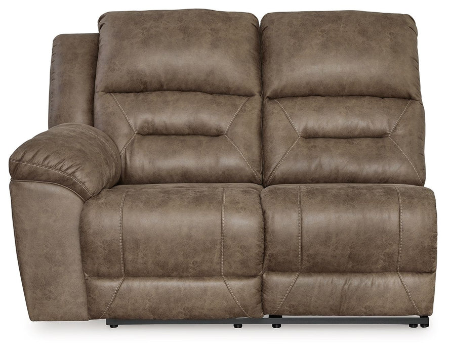 Ravenel - Laf Reclining Power Loveseat - Faux Leather - Fossil - Tallahassee Discount Furniture (FL)
