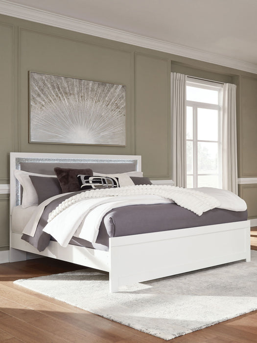 Maeling - King Upholstered Panel Bed - White - Tallahassee Discount Furniture (FL)