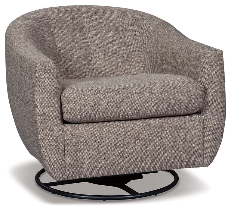 Upshur - Swivel Glider Accent Chair - Taupe - Tallahassee Discount Furniture (FL)