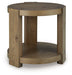 Flangren - Round End Table - Light Brown - Tallahassee Discount Furniture (FL)