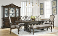 Maylee - 11 Pc. - Dining Extension Table, 4 Side Chairs, 2 Arm Chairs, Storage Bench, Buffet And Hutch - Dark Brown - Tallahassee Discount Furniture (FL)