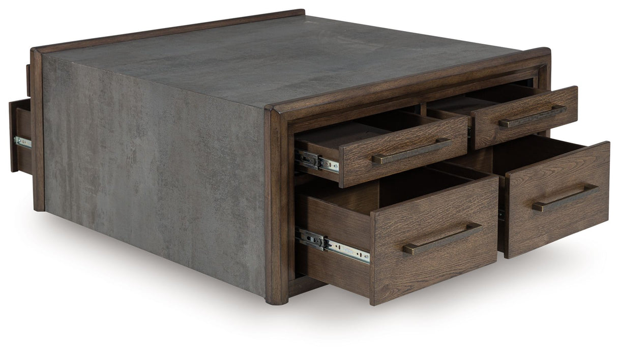 Kallenny - Brown / Gray - Square Cocktail Table - Tallahassee Discount Furniture (FL)