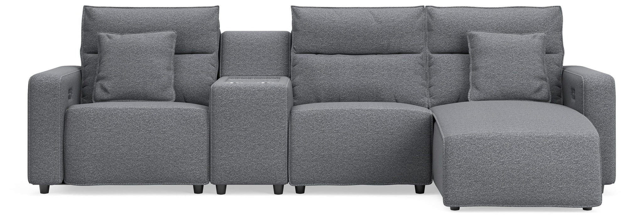 Modmax II - Reclining Sectional - Salt And Pepper - Tallahassee Discount Furniture (FL)