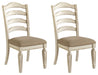 Realyn - Dining UPH Side Chair (Set of 2) - Ladderback - Chipped White - Tallahassee Discount Furniture (FL)