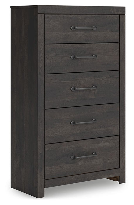 Hollivern - Dark Gray - Five Drawer Chest - Tallahassee Discount Furniture (FL)
