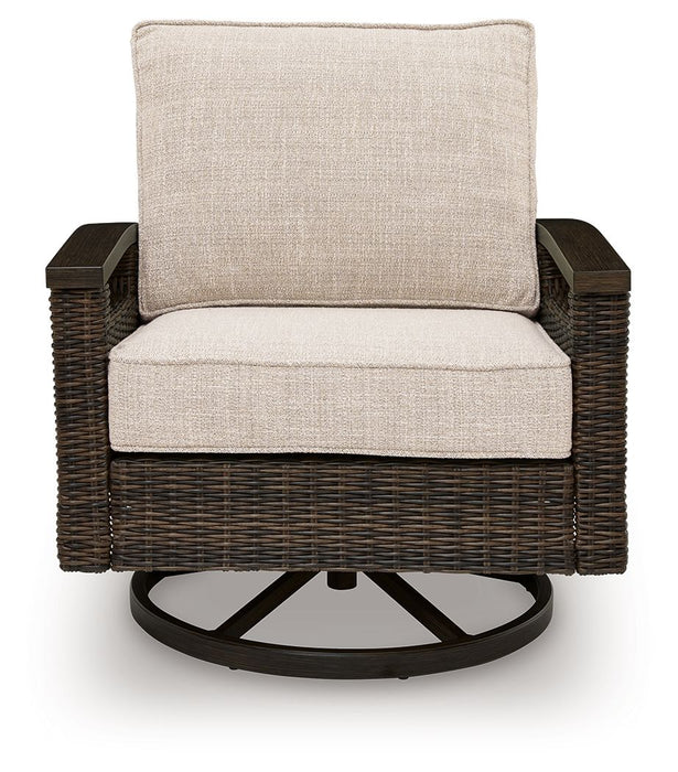 Monterey Point - Swivel Lounge Chair (Set of 2) - Dark Brown - Tallahassee Discount Furniture (FL)