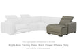 Correze - Gray - RAF PWR Reclining Back Chaise - Tallahassee Discount Furniture (FL)