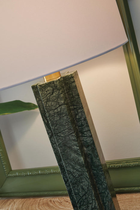 Keegan - Marble Table Lamp - Green - Tallahassee Discount Furniture (FL)