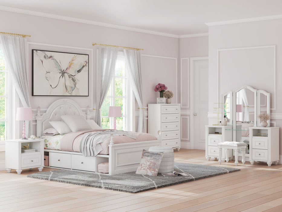 Kozlani - Vanity With Mirror - White - Tallahassee Discount Furniture (FL)