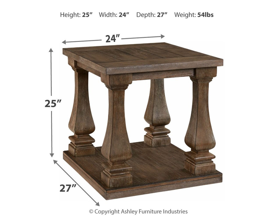 Johnelle - Gray - Rectangular End Table - Tallahassee Discount Furniture (FL)