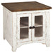 Wystfield - White / Brown - Rectangular End Table - 2 Doors - Tallahassee Discount Furniture (FL)