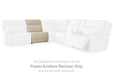 Double Deal - Almond - Power Armless Recliner With Adj Headrest - Tallahassee Discount Furniture (FL)