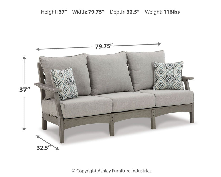 Visola - Sofa with Cushion - Gray - Tallahassee Discount Furniture (FL)