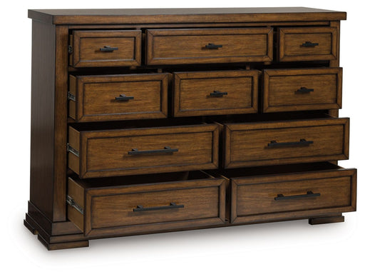 Taffenbrook - Medium Brown - Dresser - Tallahassee Discount Furniture (FL)