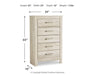 Bellaby - Five Drawer Chest - Whitewash - Tallahassee Discount Furniture (FL)