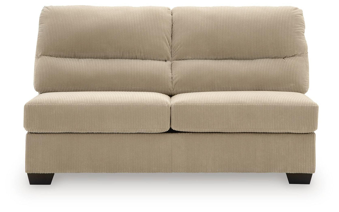SimpleJoy - Armless Loveseat - Sand - Tallahassee Discount Furniture (FL)