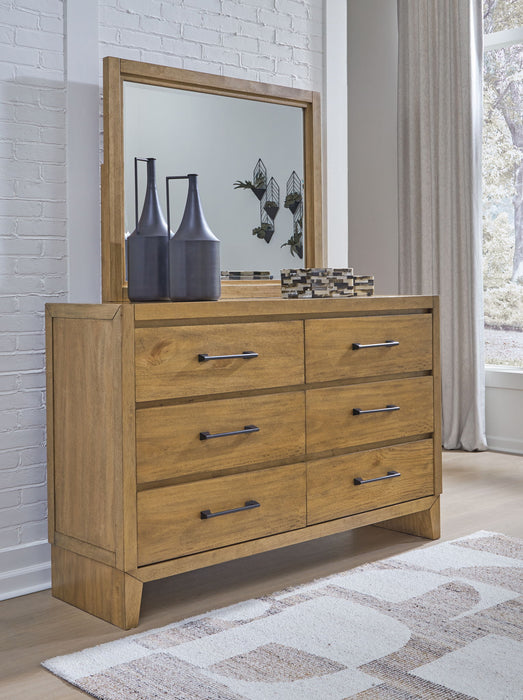 Sherbana - Light Brown - Dresser And Mirror - Tallahassee Discount Furniture (FL)