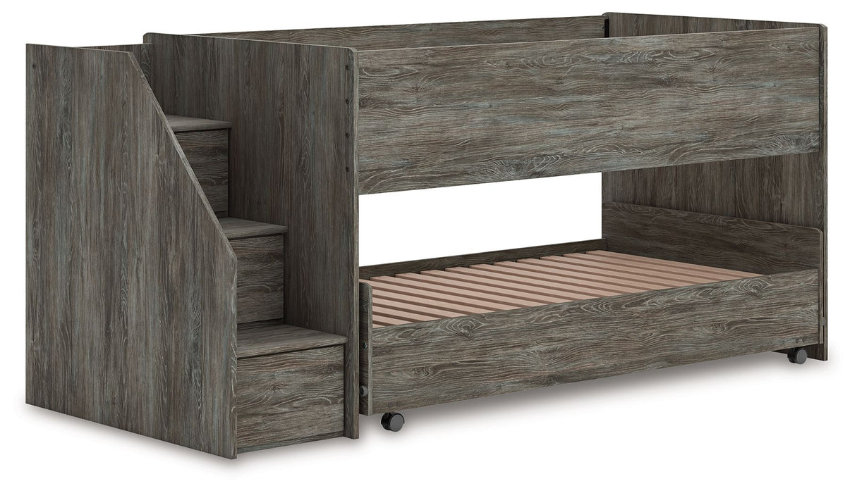 Frandern - Gray - Twin Over Twin Loft Bed - Tallahassee Discount Furniture (FL)