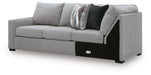 Lakepoint - LAF Sofa With Corner Wedge - Nickel - Tallahassee Discount Furniture (FL)