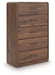 Fortlorn - Walnut Brown - Five Drawer Chest - Tallahassee Discount Furniture (FL)