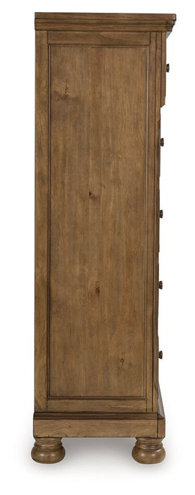 Feddinger - Medium Brown - Five Drawer Chest - Tallahassee Discount Furniture (FL)