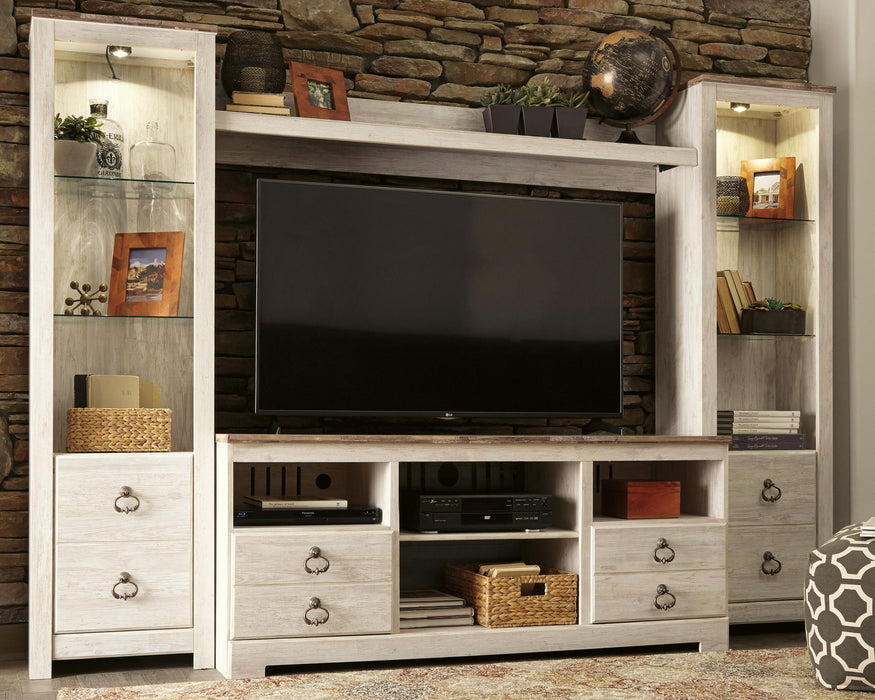 Willowton - Entertainment Center With Fireplace Option - Tallahassee Discount Furniture (FL)