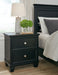 Lanolee - Black - Two Drawer Nightstand - Tallahassee Discount Furniture (FL)