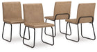 Pharwynn - Toast - Dining Upholstered Side Chair (Set of 4) - Tallahassee Discount Furniture (FL)