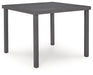 Rocky Creek - Square Dining Table With Umbrella Option - Gray - Tallahassee Discount Furniture (FL)