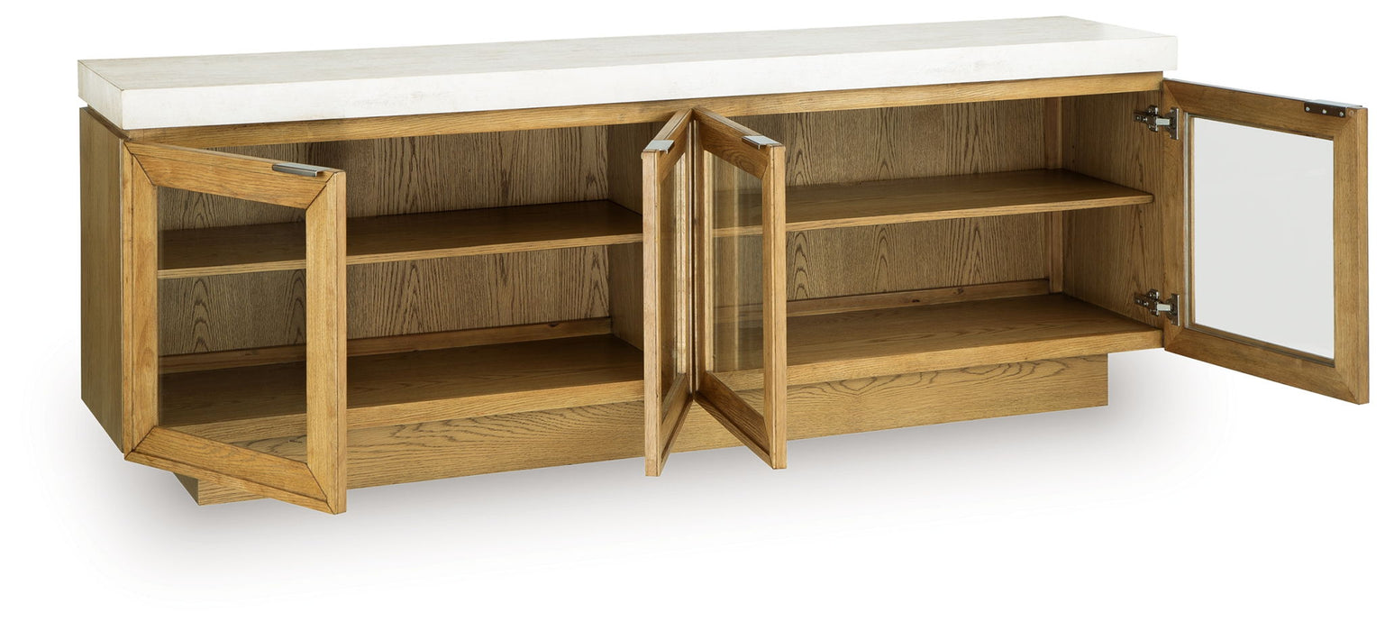 Adanworth - Accent Cabinet - Light Brown / Gray - Tallahassee Discount Furniture (FL)