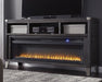Todoe - 2 Pc. - 65" TV Stand With Wide Fireplace Insert - Gray - Tallahassee Discount Furniture (FL)