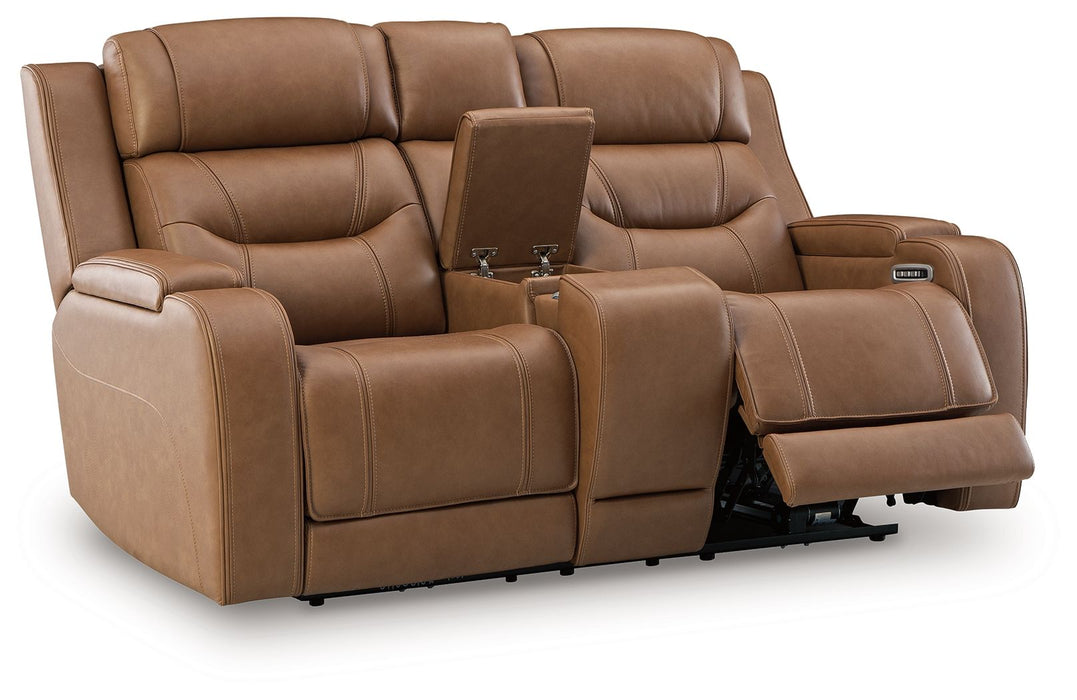 Knightington - Power Reclining Loveseat With Audio Seating - Tallahassee Discount Furniture (FL)